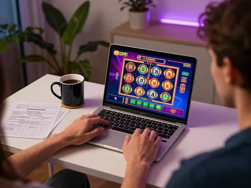 Player enjoying an online casino experience showcasing XX88 slot machine excitement at home