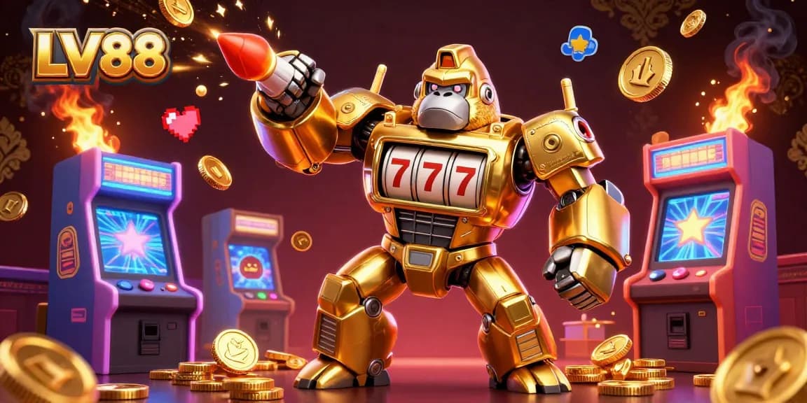Experience thrilling LV88 gameplay with exhilarating slot machine mechanics and vibrant 3D elements.