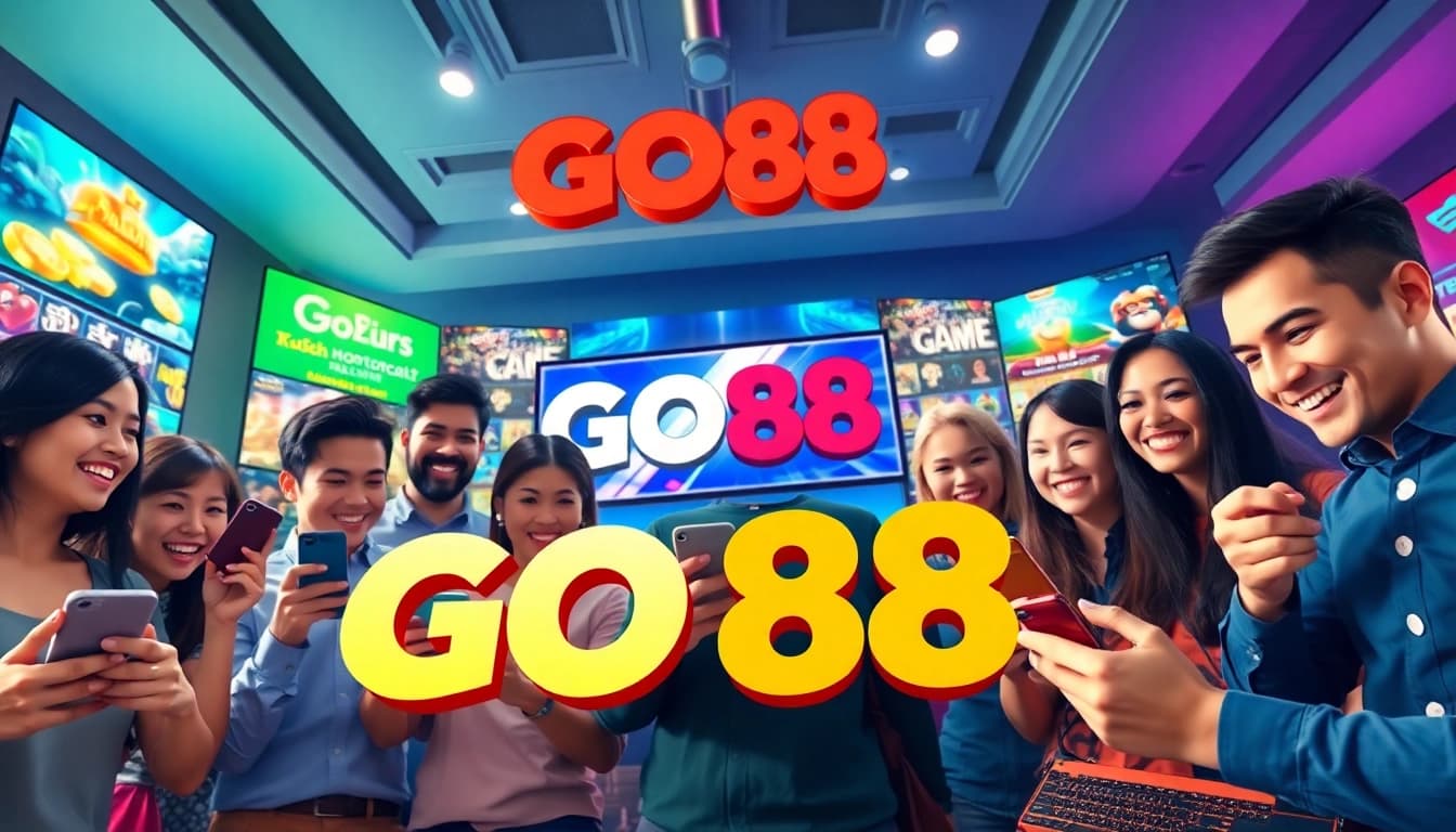 GO88 gaming platform with diverse players enjoying mobile and desktop gaming experiences.