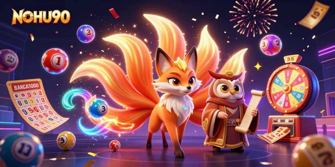 Experience thrilling gameplay with NOHU90 as vibrant lottery elements and enchanting characters come to life.