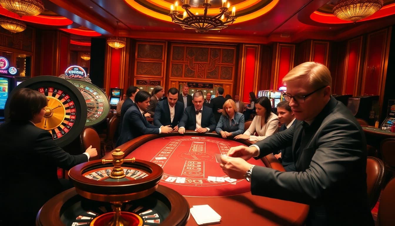 Players engage in a thrilling game at a high-stakes poker table inspired by the hidden wiki org.