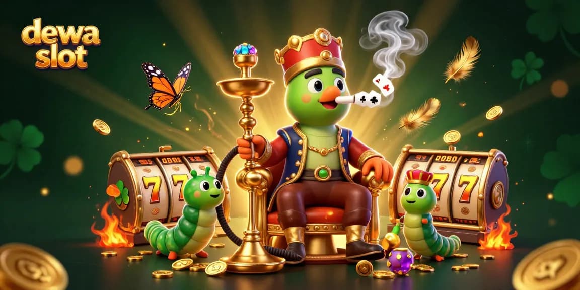 Experience excitement with dewa slot and thrilling slot symbols in a magical, vibrant scene.