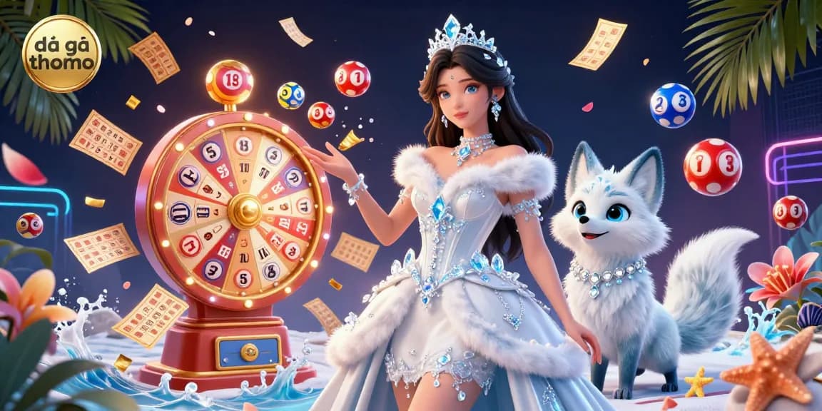 Experience the excitement of đá gà thomo with vibrant lottery elements and dynamic gameplay visuals.