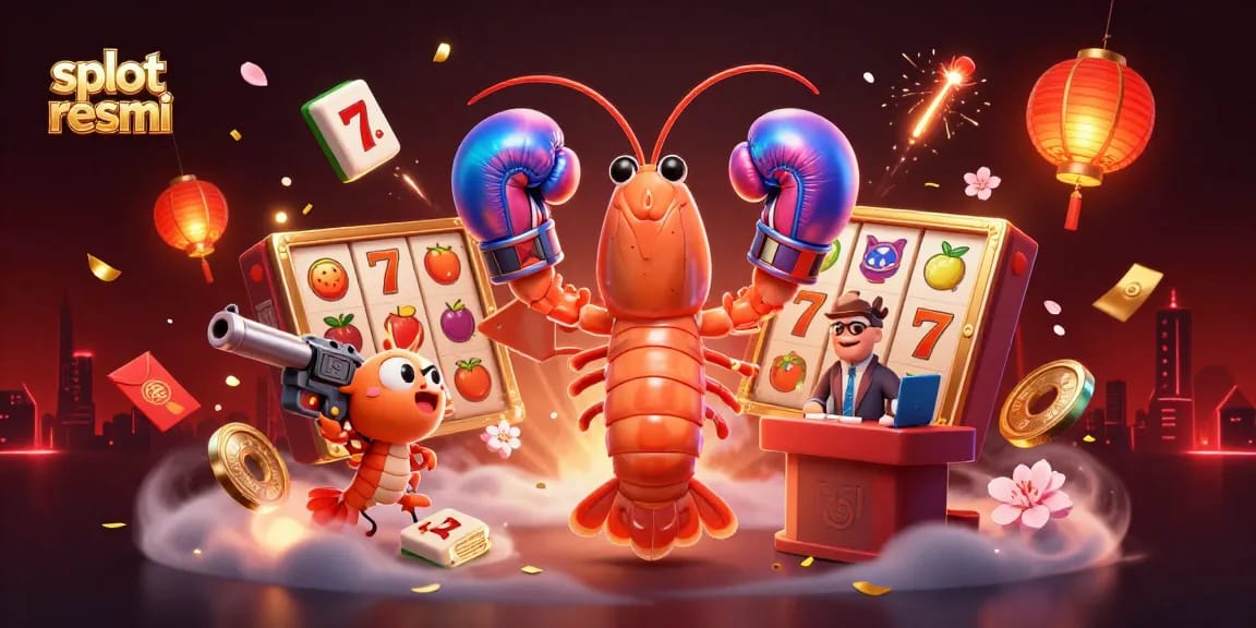 Menangkan permainan slot resmi dengan karakter unik dan simbol keberuntungan dalam ilustrasi visual yang hidup.