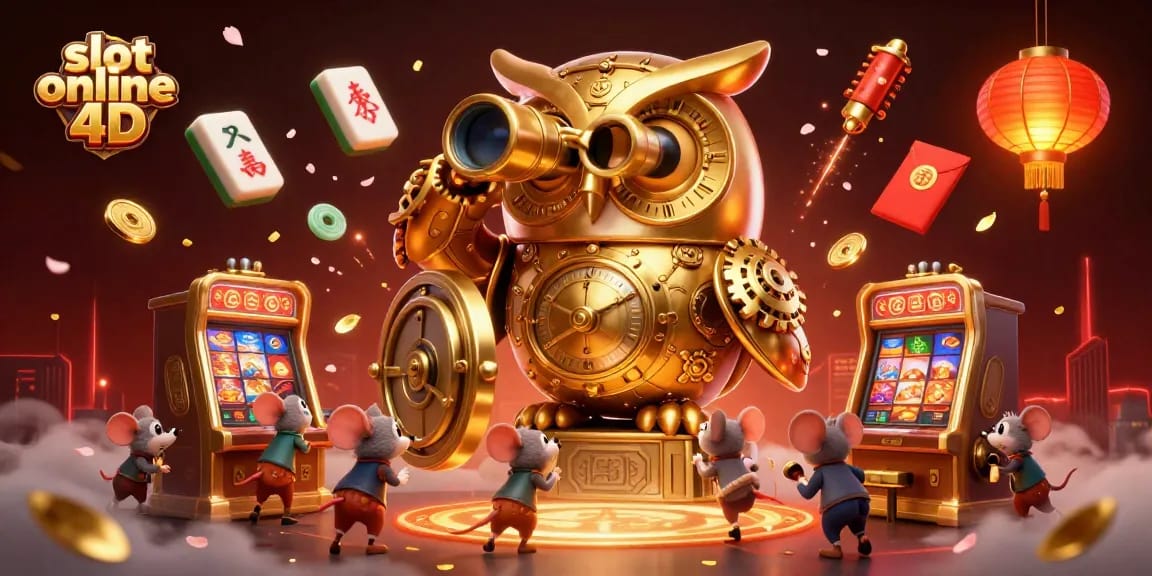 Engage with slot online 4D in a lively 3D casino scene filled with dynamic elements and characters.