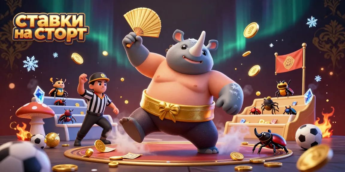 Experience ставки на спорт excitement with dynamic beetle champions battling in an arena filled with golden coins.