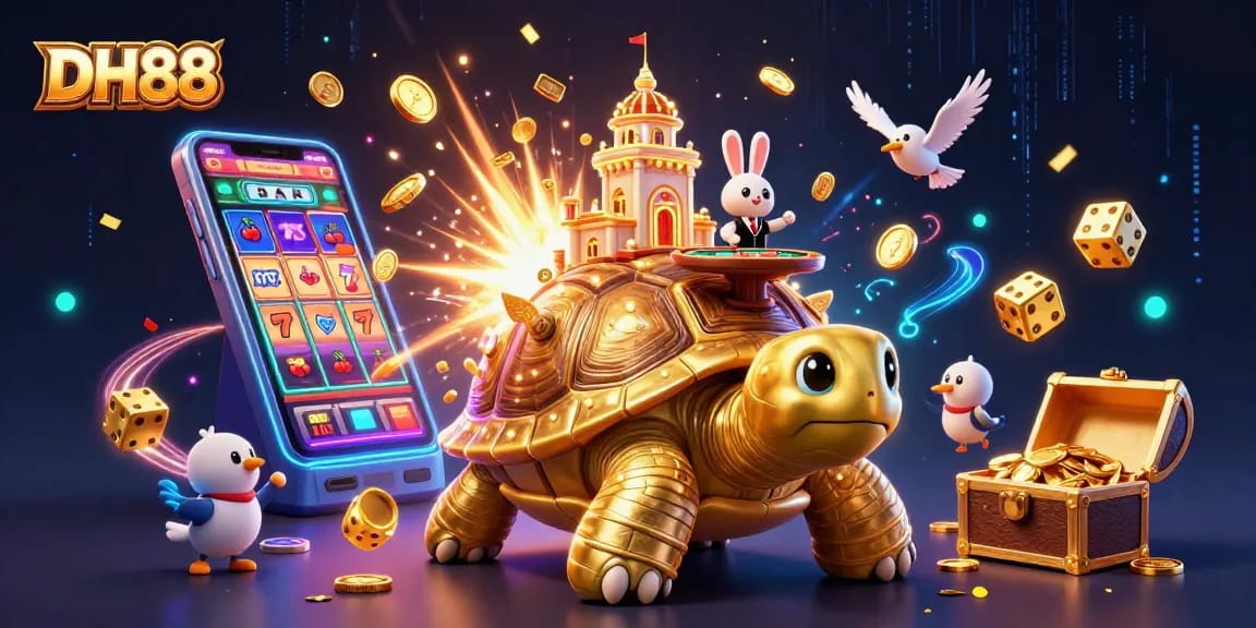 Bet on DH88’s vibrant slot games with a golden tortoise casino and epic jackpots.
