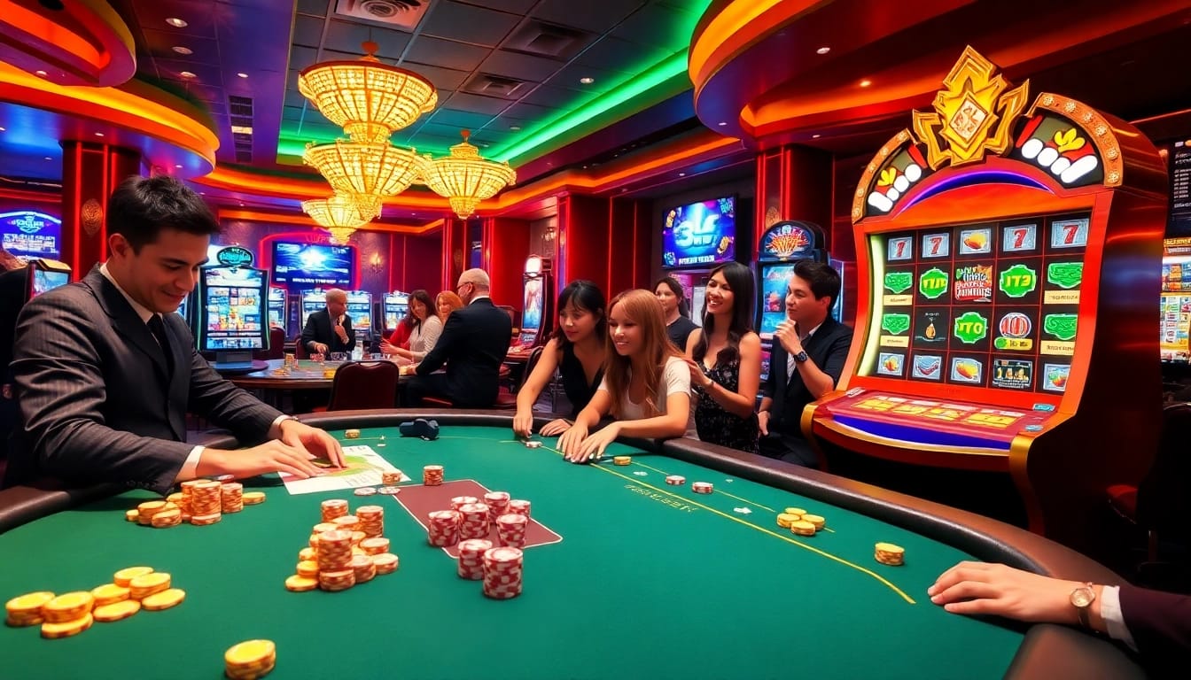 Action-packed gaming at https://33win68.io/ with vibrant casino tables and thrilling slot machines.