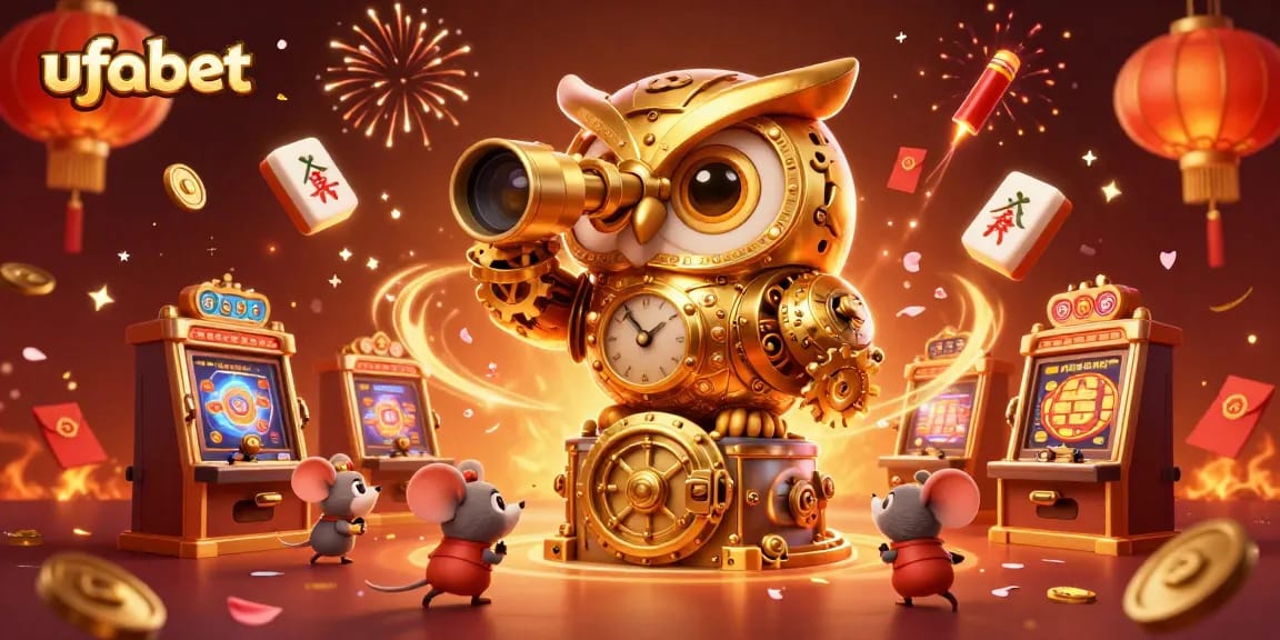 Experience thrilling ufabet gaming with a vibrant casino scene blending colorful characters and dynamic elements.