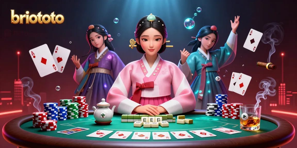 Experience thrilling gameplay with briototo showcasing rich poker elements in a vibrant scene