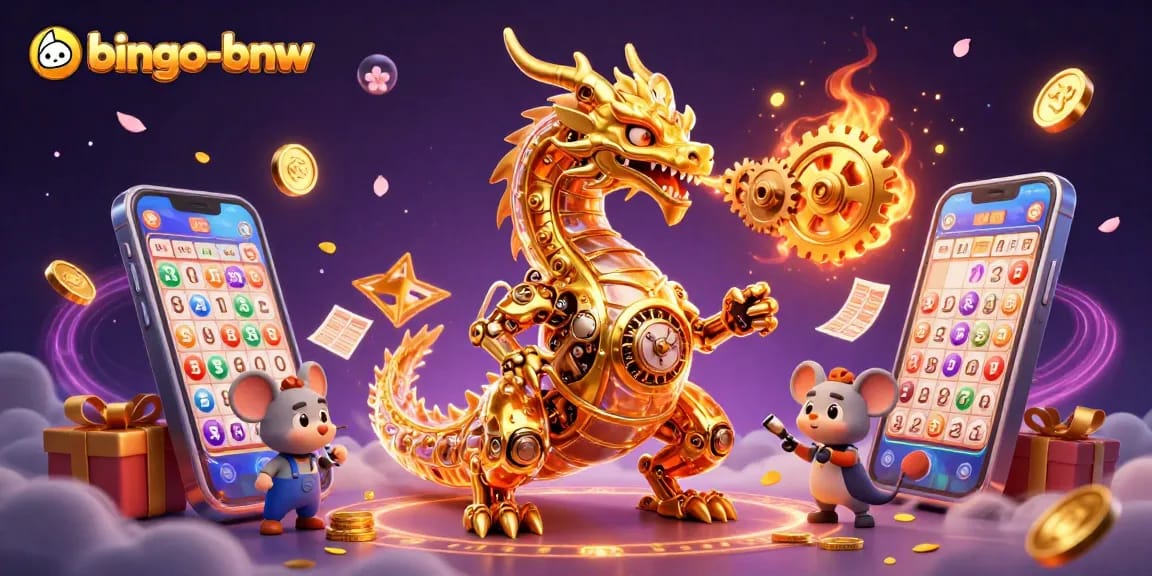 Play bingo-bnw and experience thrilling jackpots with vibrant game elements and a dragon!