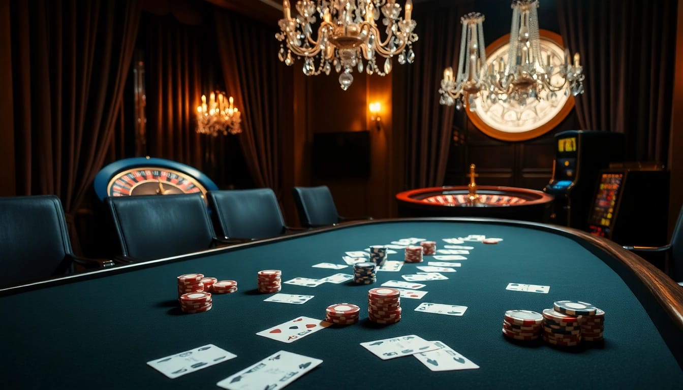 Engaging poker action at UU88 casino with vibrant chips and cards on the table.