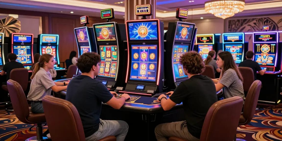 Dynamic online gaming experience showcasing diverse players enjoying credit card casinos with promotions and vibrant lighting at https://dea.org.uk.