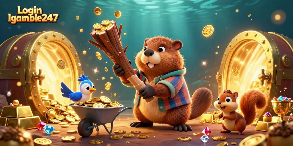Engage with Login Igamble247 to experience thrilling casino winnings, adorned with sparkling gold treasures.