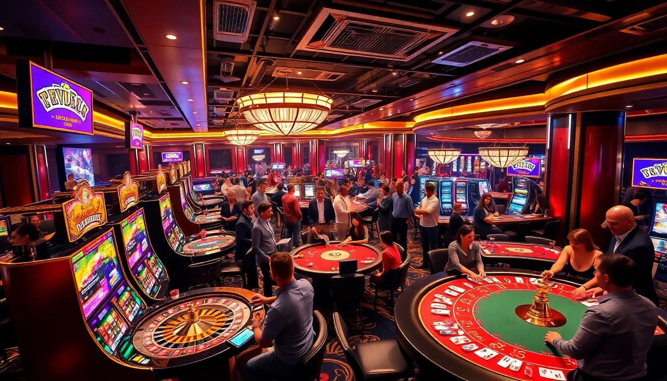 Experience the excitement of new88 with lively casino games and engaging players in a luxurious setting.