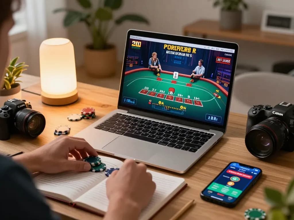 Engaging online blackjack gameplay with bdtk66 displayed on laptop, player actively betting