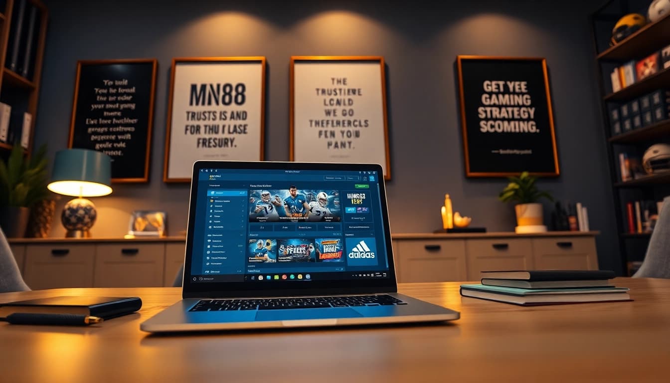Experience the innovative MM88 online betting platform in a modern home office setting, showcasing user engagement.