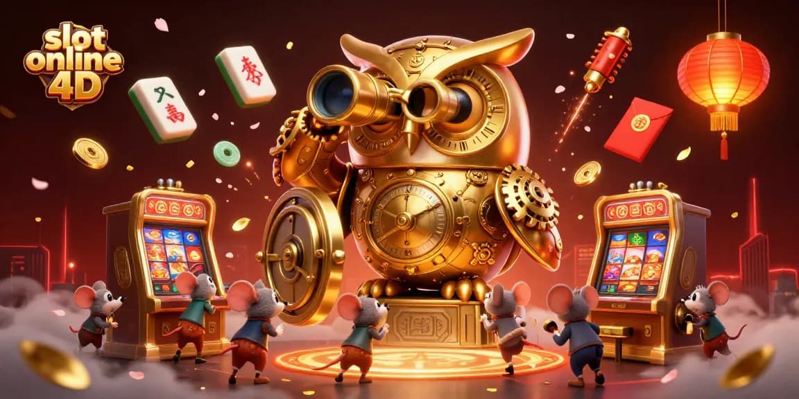 Engage with slot online 4D in a lively 3D casino scene filled with dynamic elements and characters.