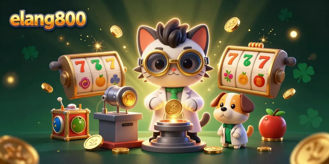Engage with elang800’s exciting slots through a vibrant 3D casino scene featuring stunning animations and captivating elements.