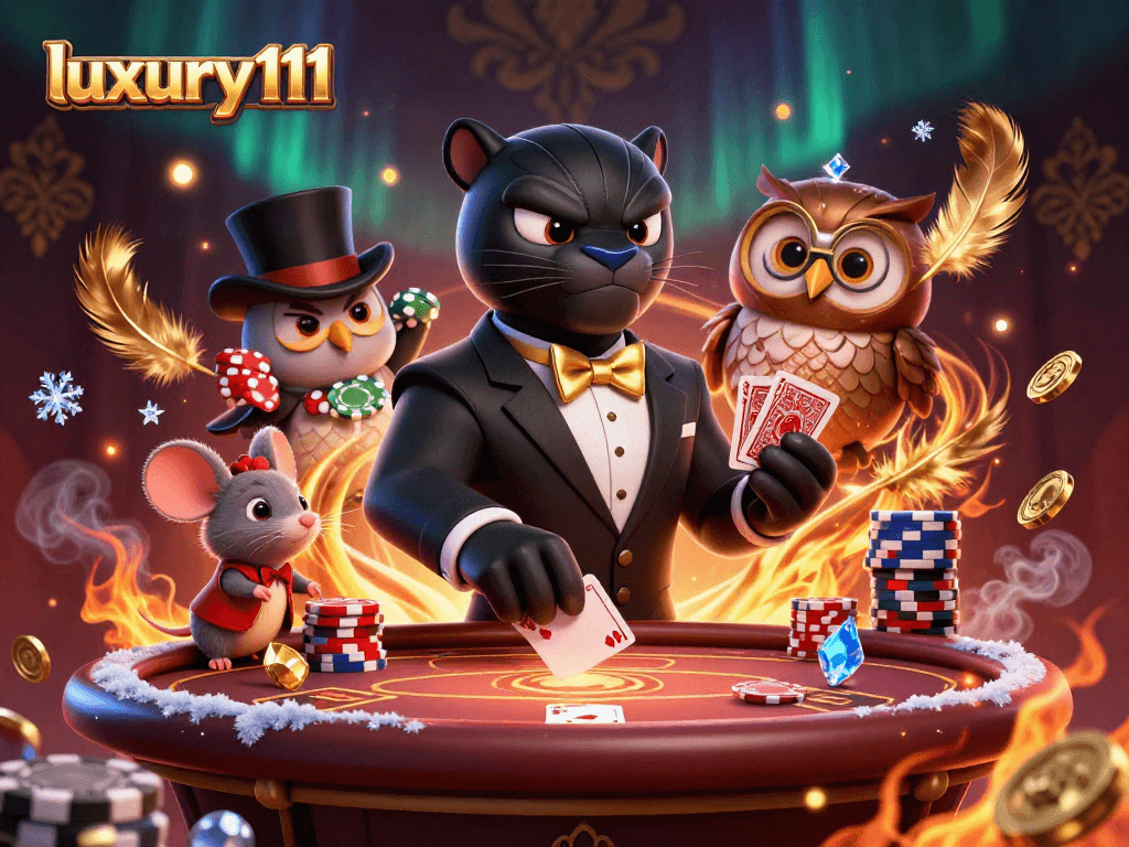 Play poker with luxury111's stylish characters, blending elegance and luck at the casino.
