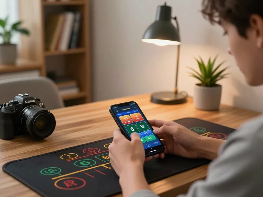 Engaging with the uu88 casino app on a smartphone, showcasing online gambling excitement and strategic betting.