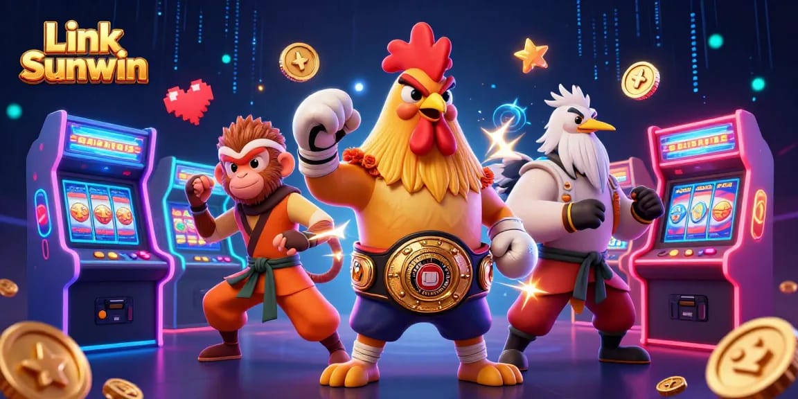 Experience thrilling gameplay at Link Sunwin with vibrant arcade machines and dazzling rewards!