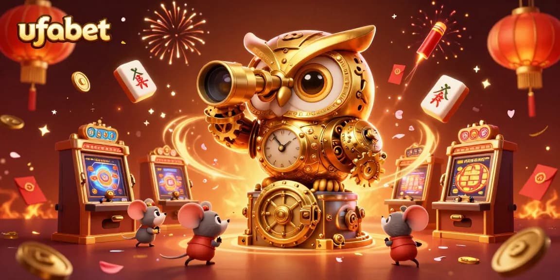 Experience thrilling ufabet gaming with a vibrant casino scene blending colorful characters and dynamic elements.