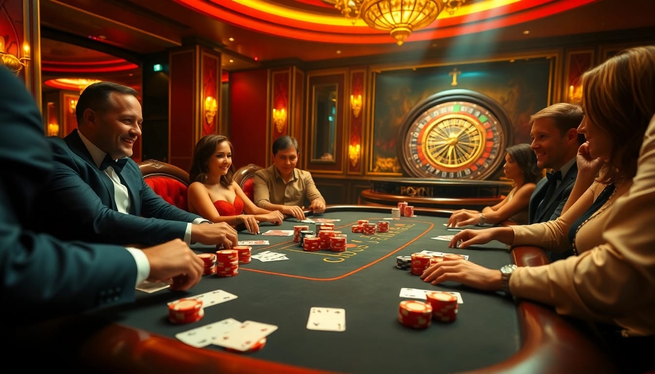 Experience high-stakes excitement with fnew88.com at a luxurious poker table.