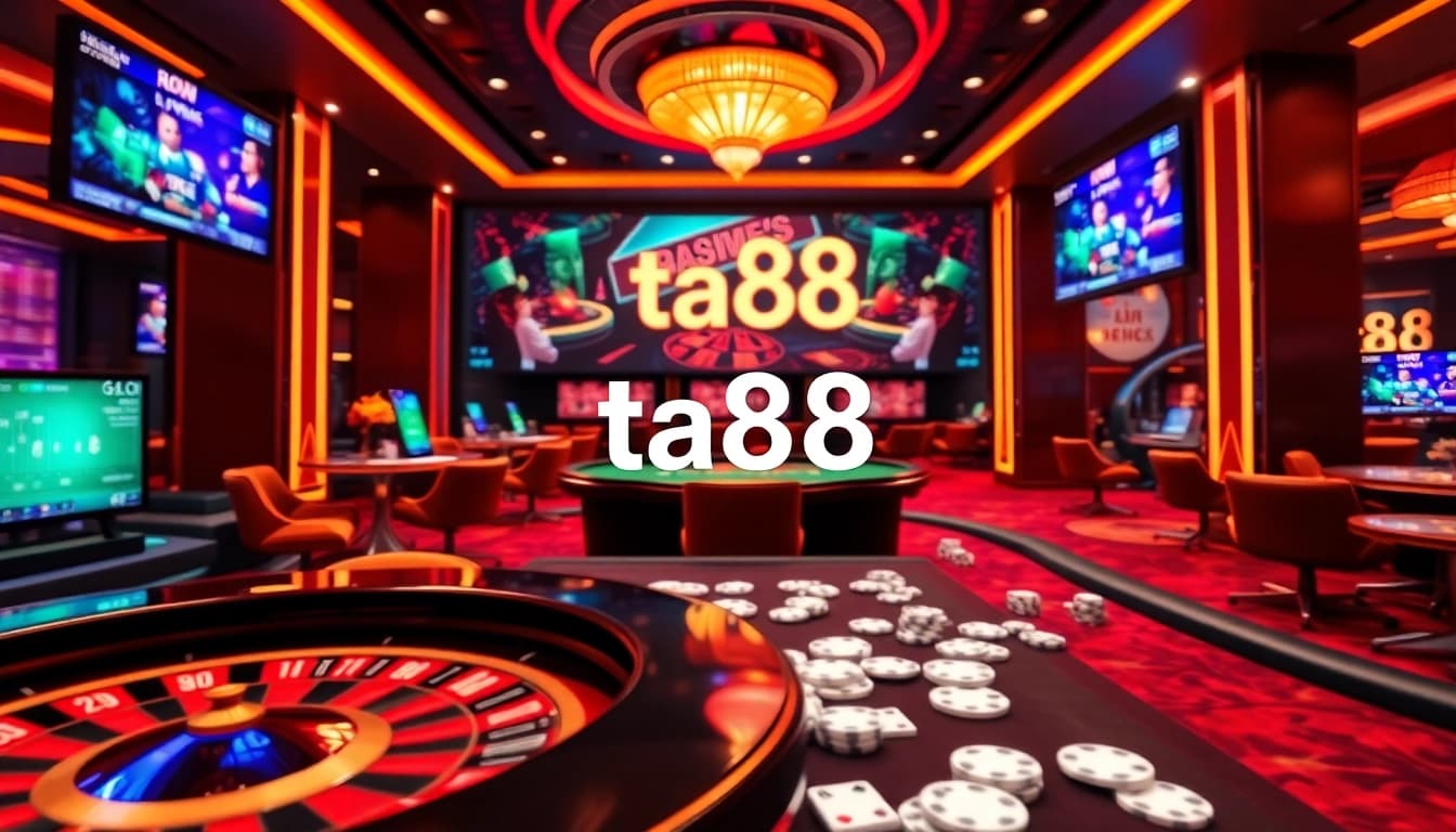 Experience thrilling gaming at ta88, featuring luxurious tables, vibrant casino atmosphere, and live action.