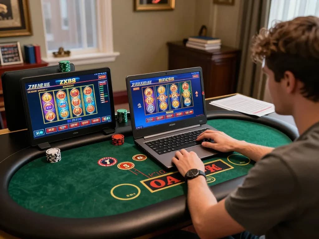 Experience thrilling gameplay with ZX88 online casino in a cozy setup.