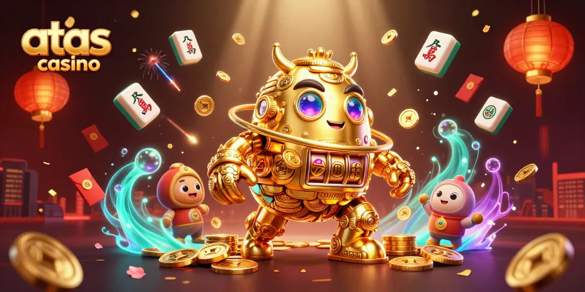 Win big at ATAS Casino with immersive 3D gaming experiences featuring golden golems and festive elements