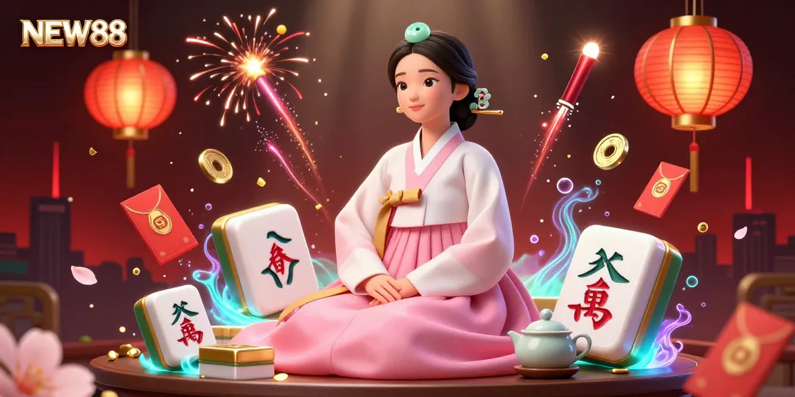 Experience the excitement at NEW88 with captivating mahjong and festive casino elements.