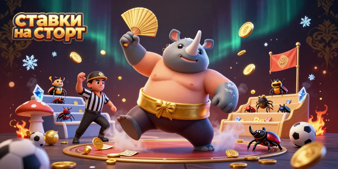 Experience ставки на спорт excitement with dynamic beetle champions battling in an arena filled with golden coins.