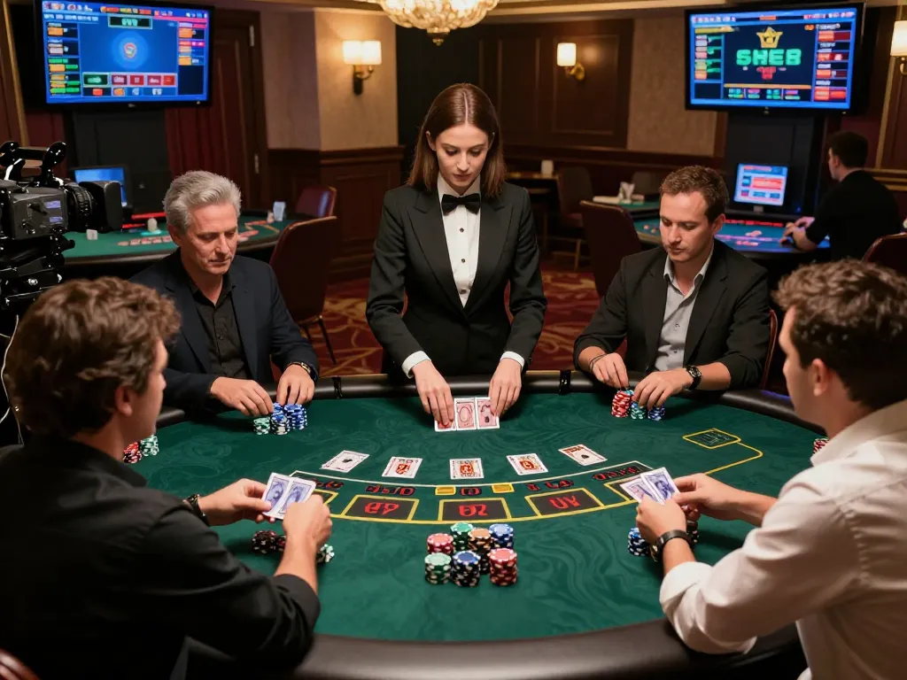 Players enjoying an engaging live blackjack experience at GG88 online casino, showcasing dynamic card dealing and exciting gameplay.