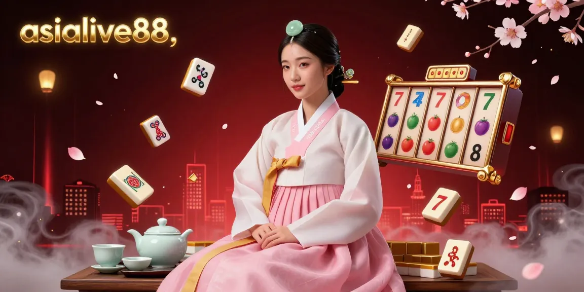 Engage with asialive88's thrilling slot games in a vibrant, artistic 3D casino scene.