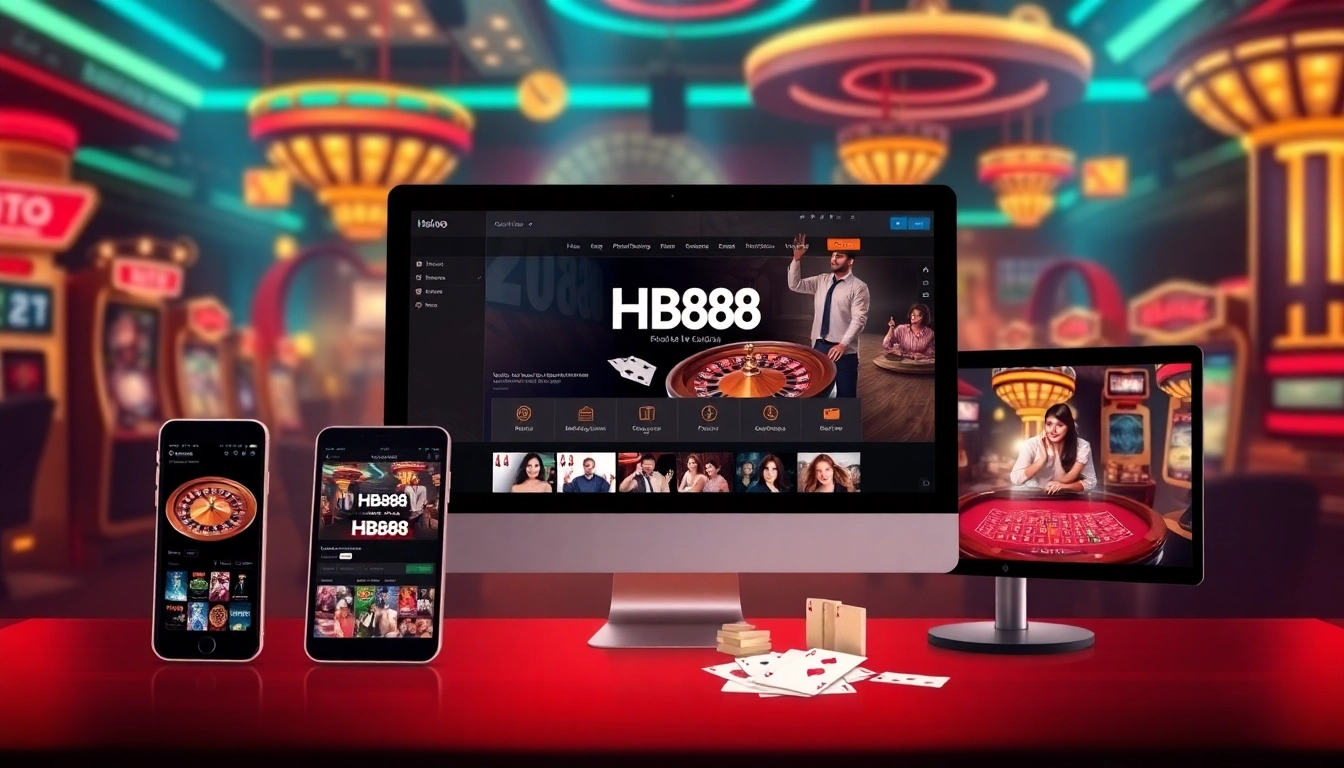 Experience the engaging world of online gaming at https://hb88.art/ with a modern interface showcasing casino gameplay.