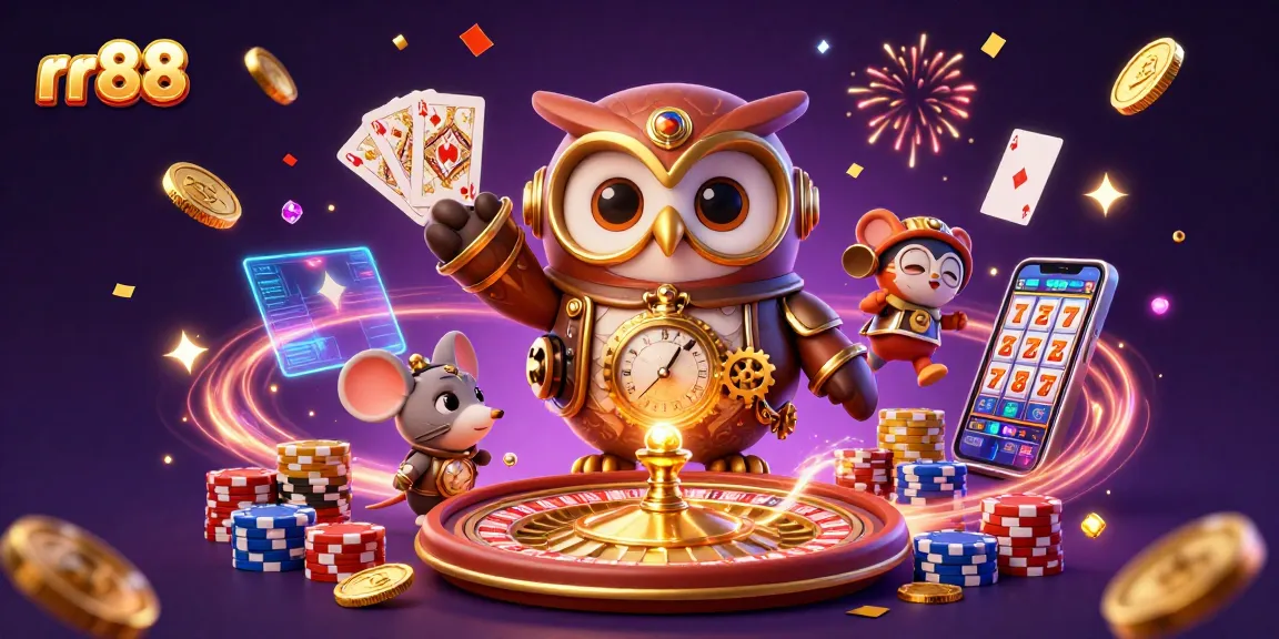 Experience thrilling gameplay with RR88, featuring vibrant casino elements and dynamic winning action.