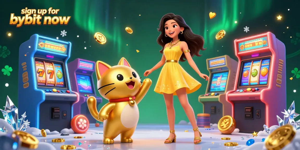 Experience gaming fun and sign up for bybit now in this vibrant 3D illustration.