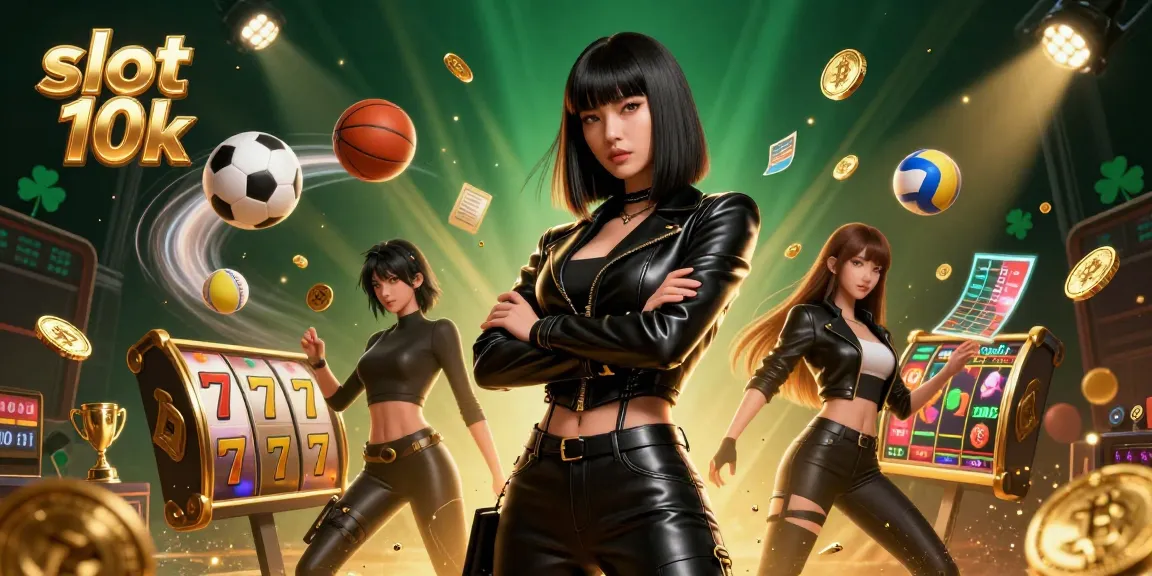 Unlock big wins with slot 10k in this vibrant casino scene depicting dynamic slot reels and a powerful character.