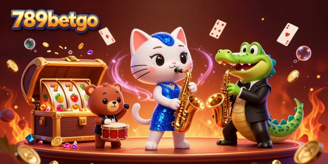 Experience excitement with 789betgo at this engaging casino illustration featuring dynamic characters and games.