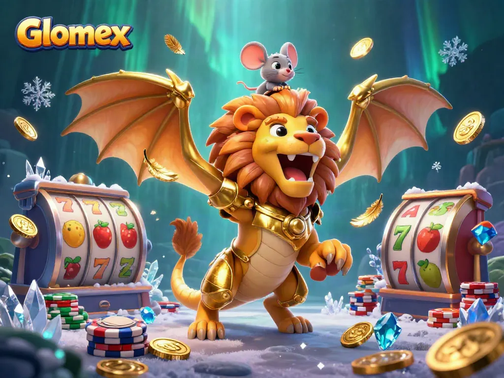 Engage with Glomex's thrilling slot gaming action featuring dynamic chimera and vibrant symbols.