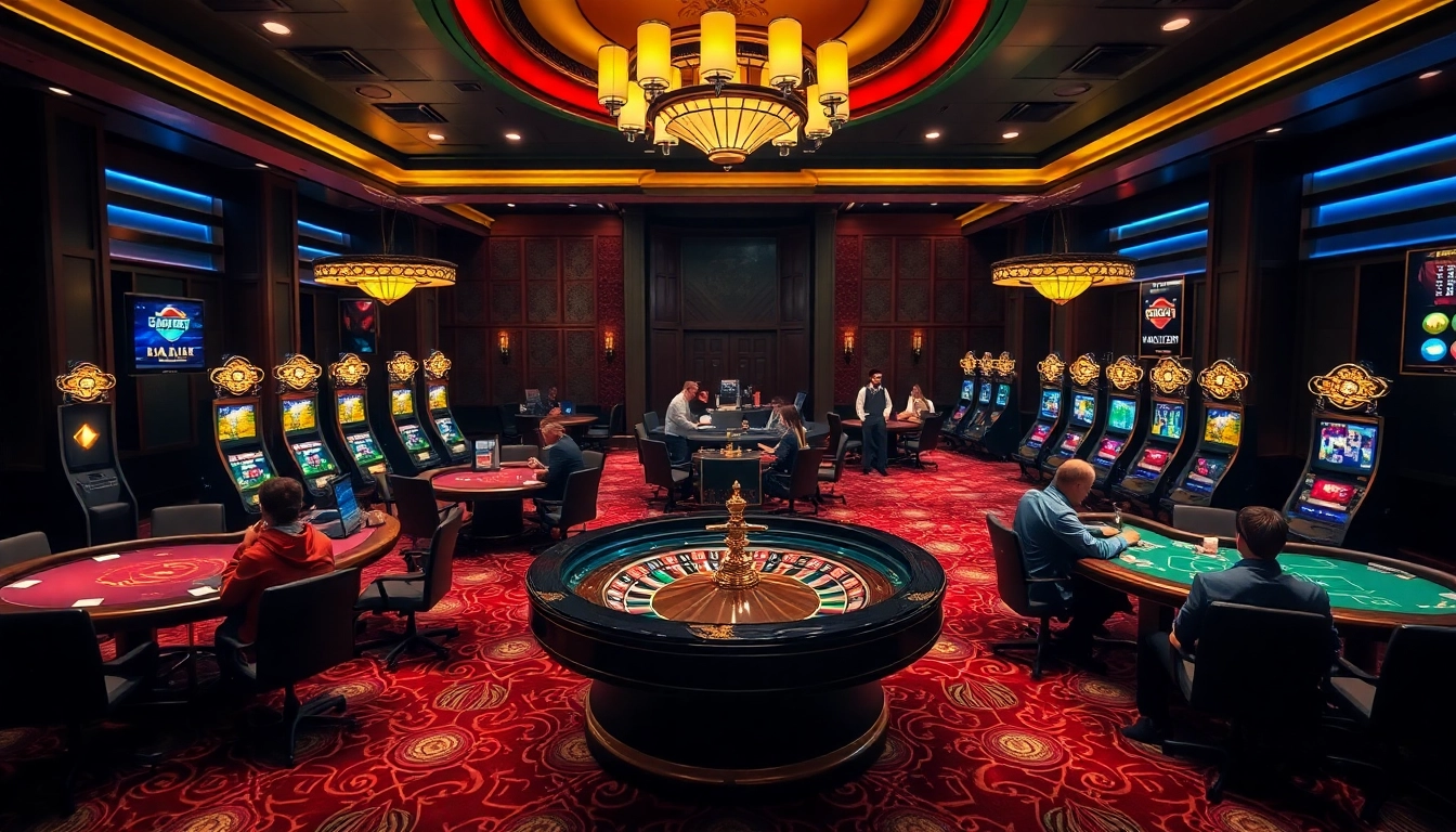Experience raja luck with an exciting casino scene featuring roulette, poker, and slots.