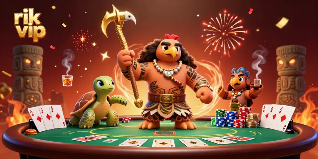 Engage in thrilling gameplay with rik vip, where vibrant casino elements and characters come to life.