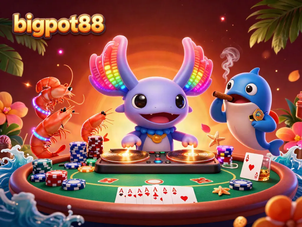 bigpot88 menghadirkan suasana kasino dengan DJ axolotl dan suasana penuh keceriaan.