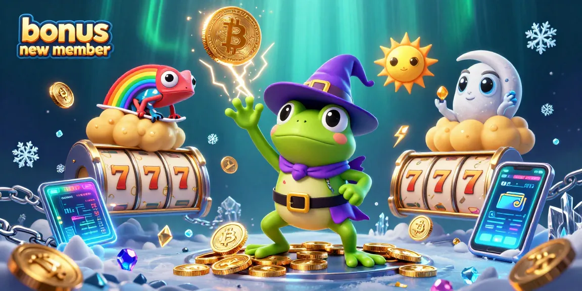 Win big with bonus new member promotions as a whimsical frog conjures golden coins!