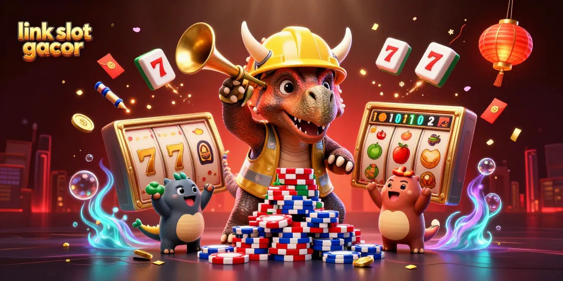 Link slot gacor menawarkan pengalaman bermain slot menarik dengan karakter dinosaurus dan elemen kasino yang menggembirakan.