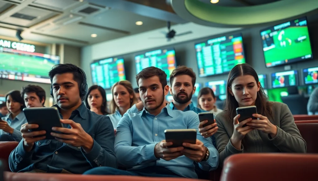 Engaged bettors participating in Sports Betting at a dynamic sportsbook environment.