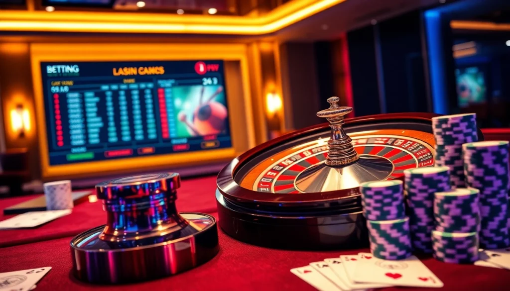 Experience Betting Online Now with a vibrant casino interface showcasing live odds and exciting gameplay elements.