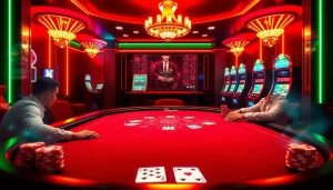 Players enjoying high-stakes poker at ONBET's premier online casino.