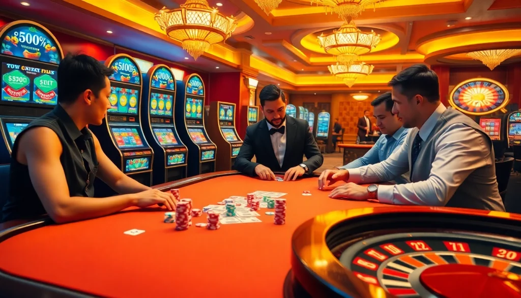 Experience thrilling gameplay at jagoan86 with dynamic poker chips and vibrant slot machines.